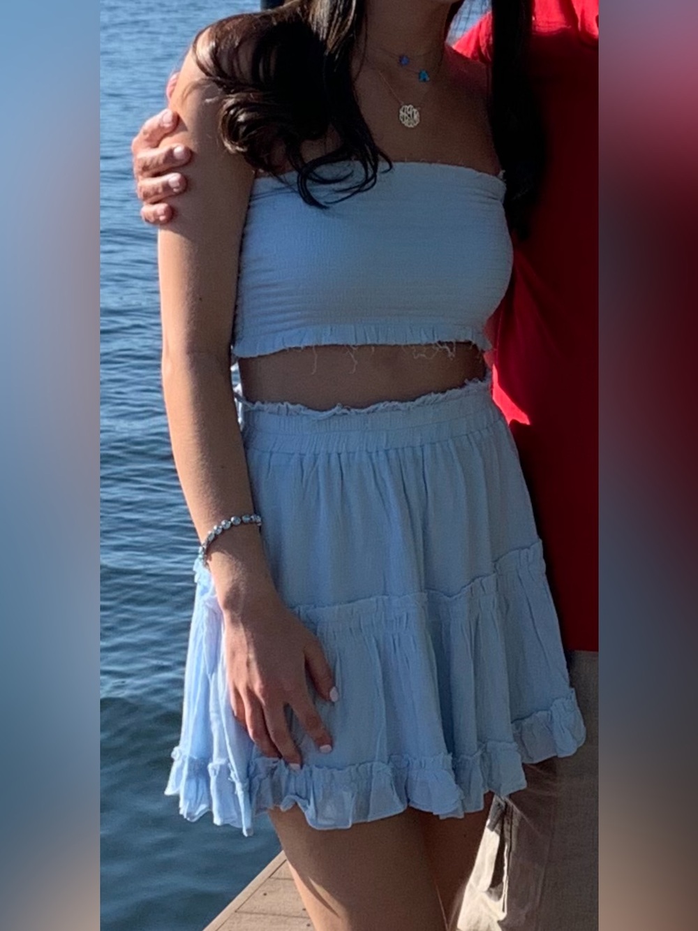 ShowPo Baby Blue Mini Skirt Set Size 4